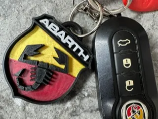 Abarth Logo raised keyring version 