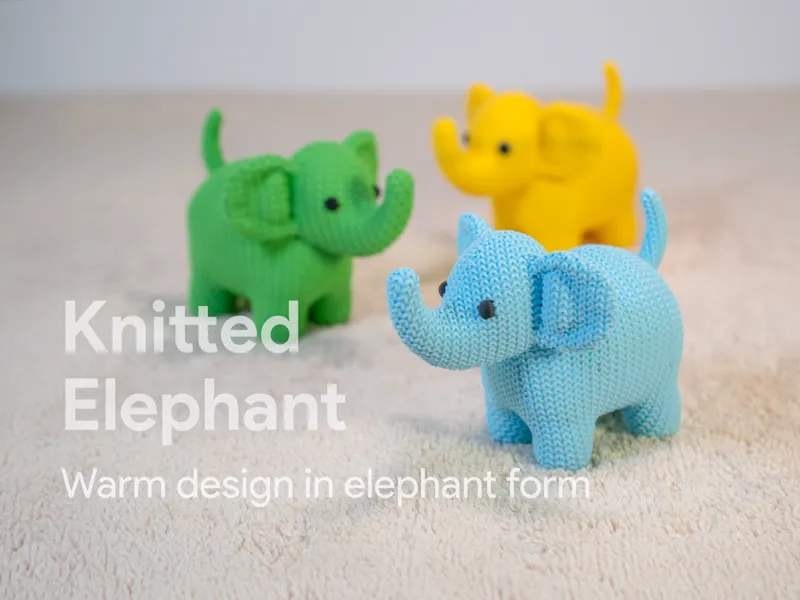 Knitted Elephant