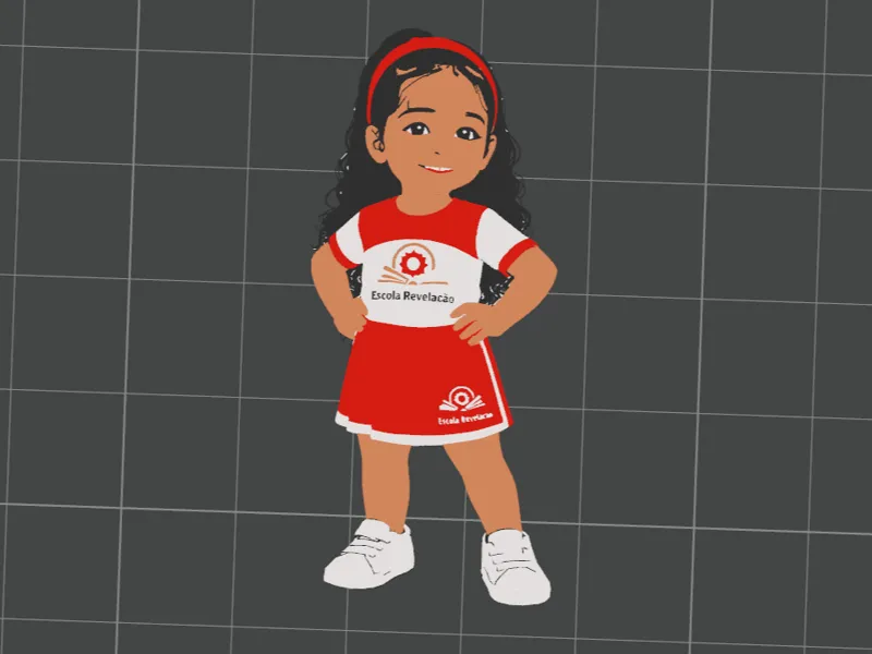 Chaveiro menina escolar