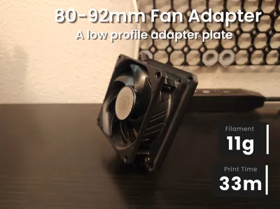 80mm to 92mm fan adapter plate
