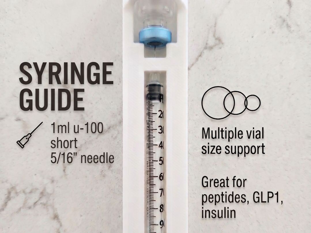1ml 5/16" Syringe Guide - Mult. Vial Size Support