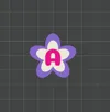 Simple Flower Letter A (Coiny Font) Horizontal