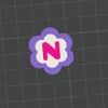Daisy Flower Letter N (Coiny Font) Horizontal