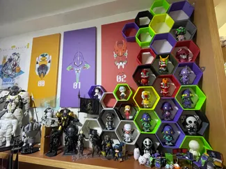 六邊形蜂巢展示架_Hexagonal Display Stand