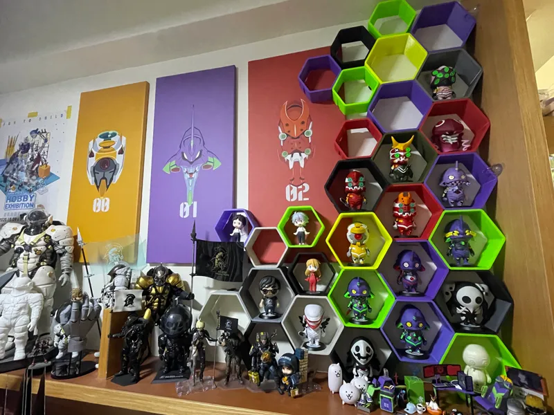 六邊形蜂巢展示架_Hexagonal Display Stand