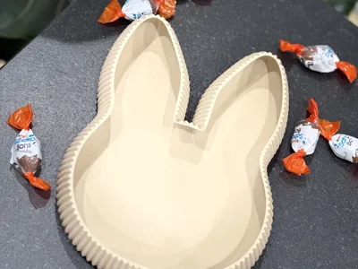 Modern bunny dish