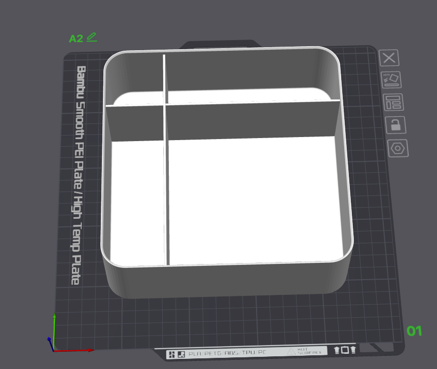 Miniatura 2 do modelo 3D 可堆叠格序盒（4×4可任意分割组合）