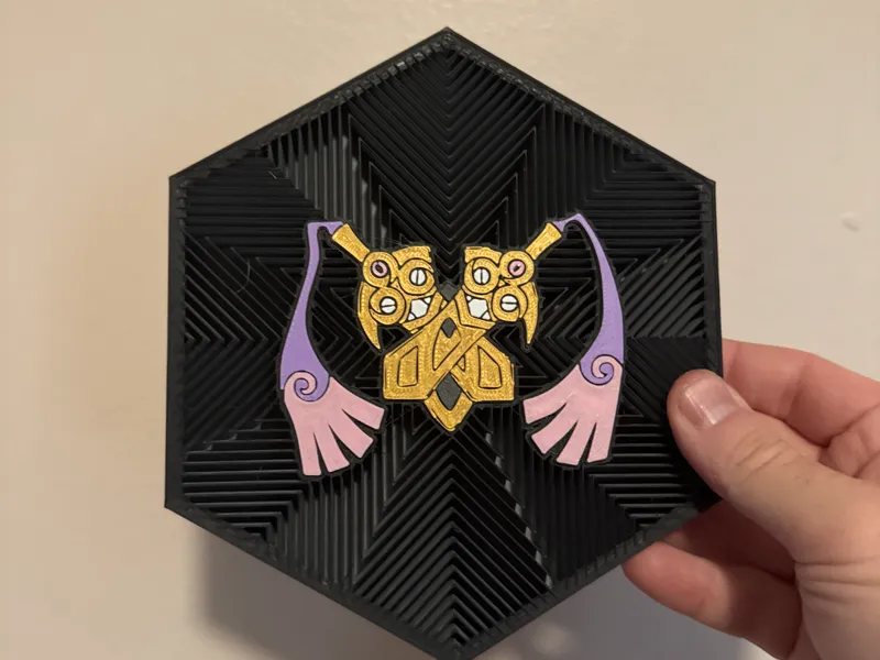 #680 Doublade Hex Wall Art