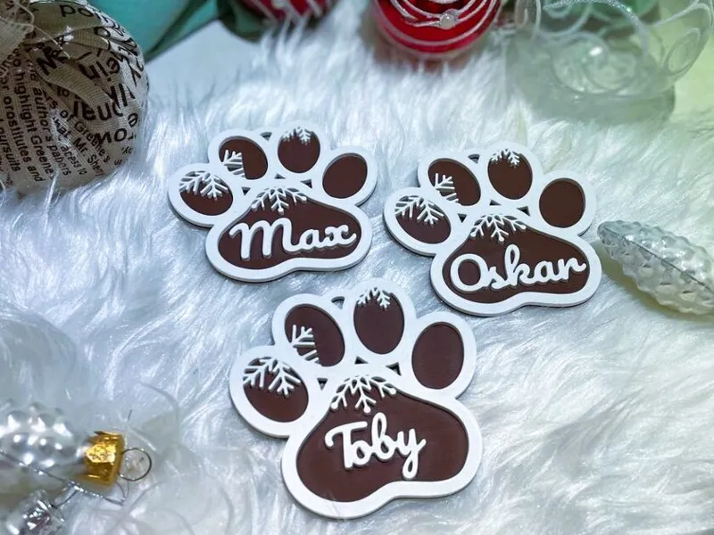Christmas tree dog paw for Jacky