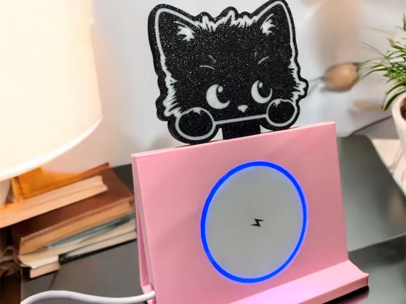 Cat Horizontal MAG Safe Phone Charger Stand