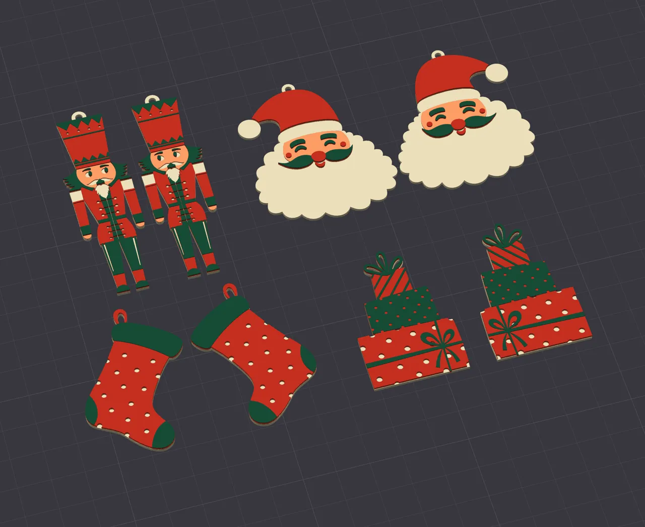 Christmas Earrings - Quick Print, No AMS view 3