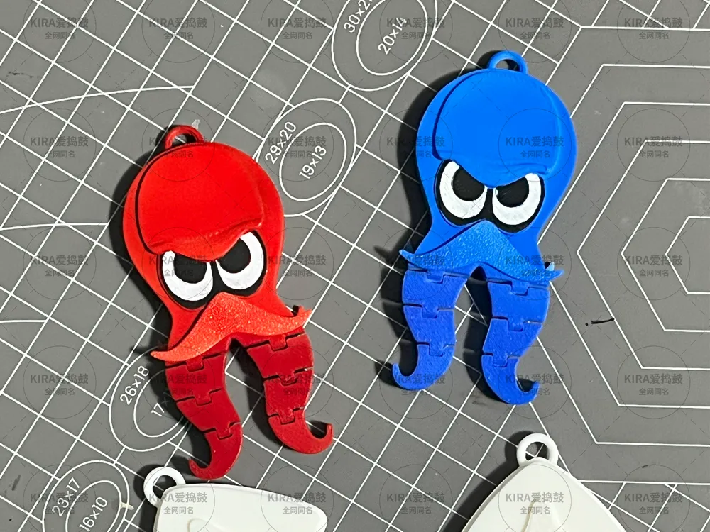 [splatoon]Splatoon Inkling Girl Articulated Keychain Charm - Free 3D ...