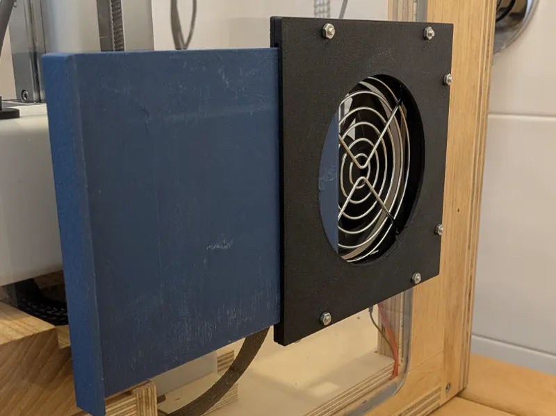 95mm Fan Intake Adapter with Sliding Shut-Off Flap