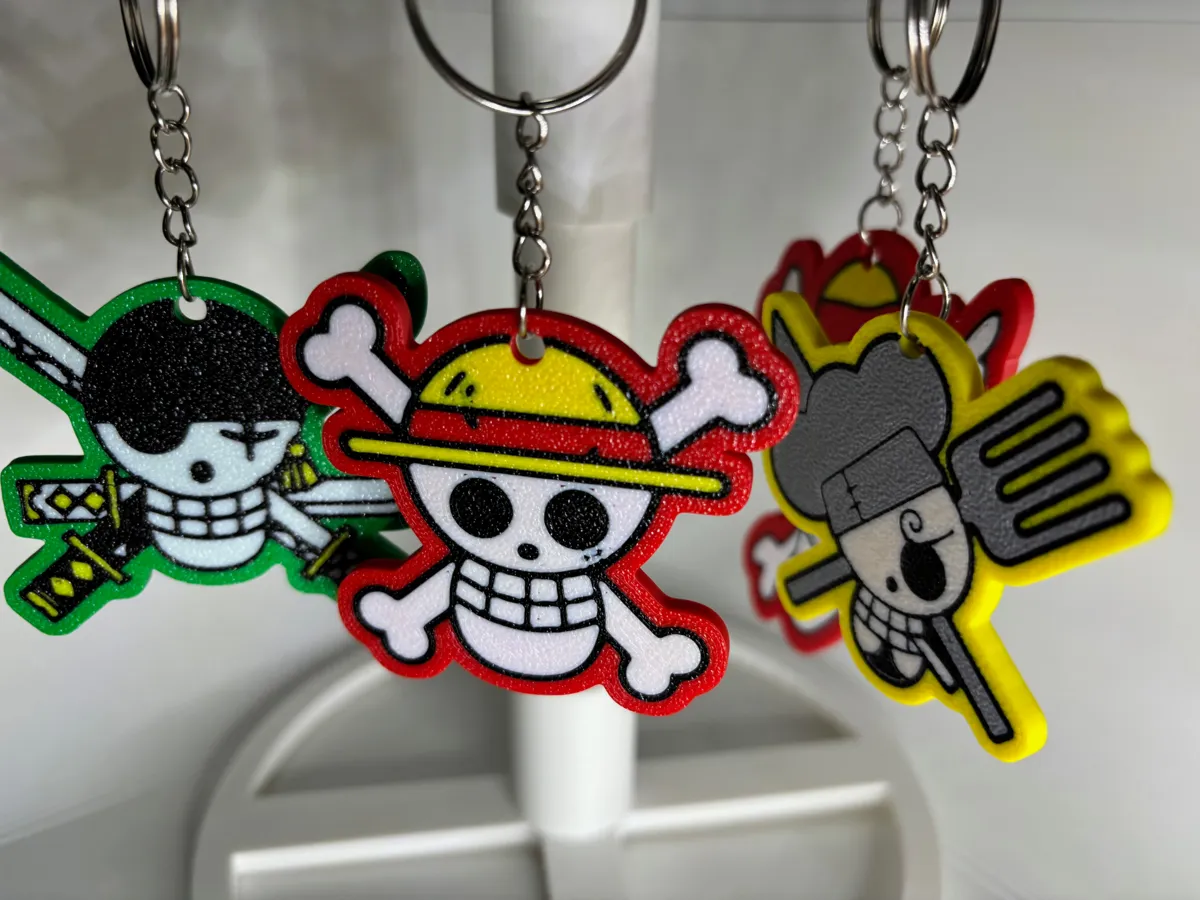 One Piece Keychain - Luffy, Sanji, Zoro by Peter the printer MakerWorld: Download Free 3D Models - 3D model önizlemesi