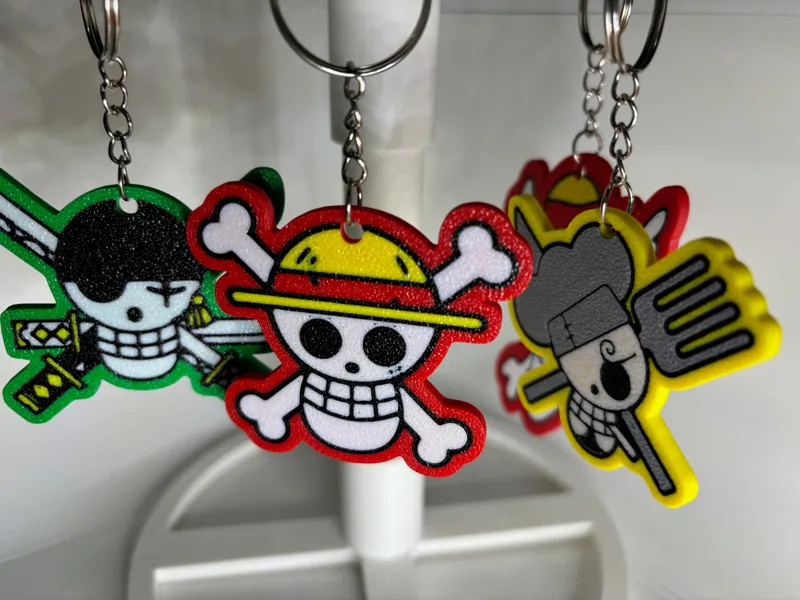 One Piece Keychain - Luffy, Sanji, Zoro