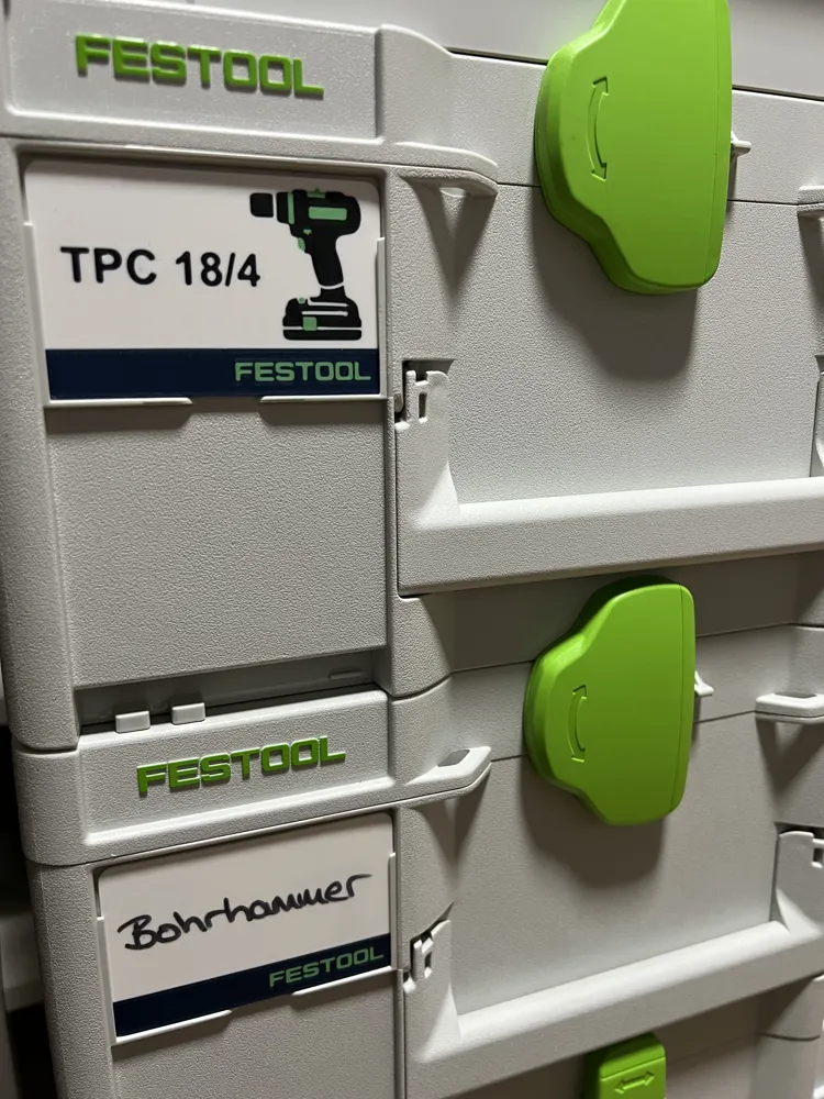 Festool Systainer Label - handwritten - Free 3D Print Model - MakerWorld