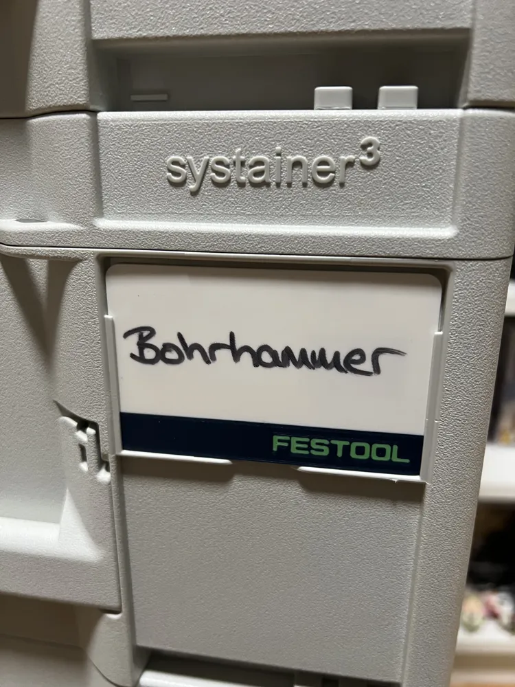 Festool Systainer Label - handwritten - Free 3D Print Model - MakerWorld