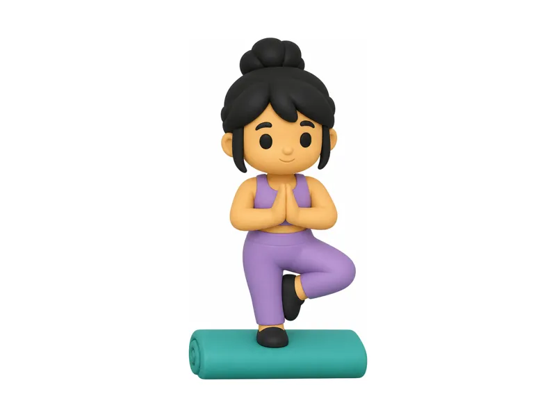 Yoga Buddy Mini Figure - Cute Desk Collectible