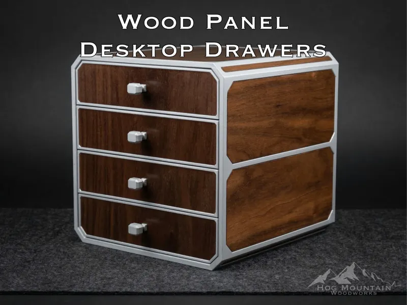 Desk Drawers with Wood (or printed) inserts