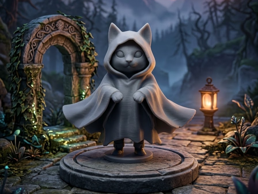 Cute Ghost Cat 3D model