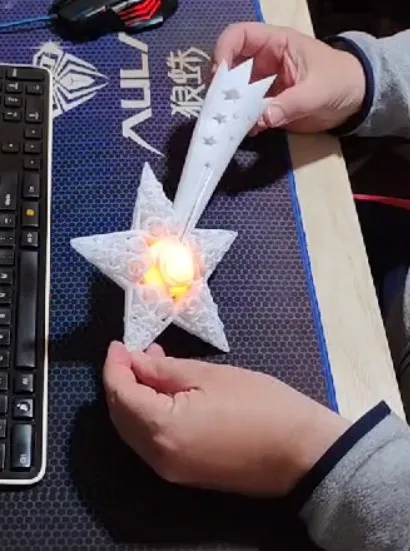 Christmas tree star with tail