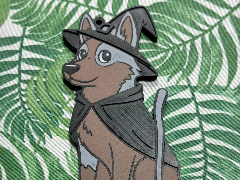Cute Wizard Dog Keychain | AMS