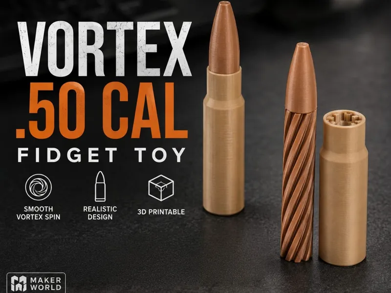 .50 CAL Bullet Vortex Fidget 
