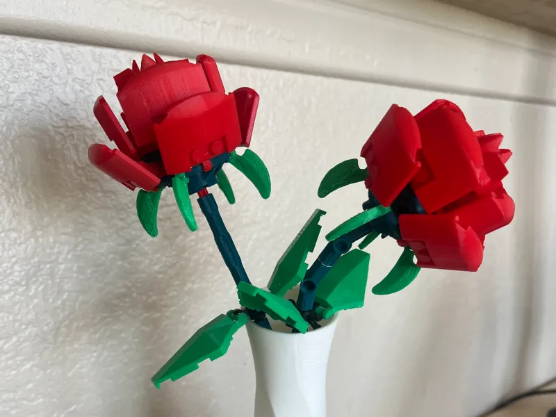 Flower Bricks - Roses, optimized for printing