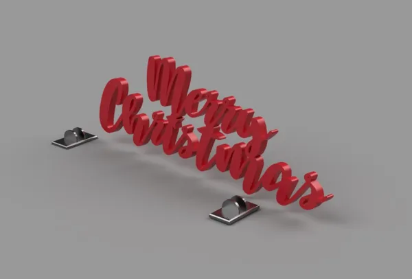 Texte « Merry Christmas » à poser avec support