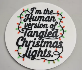 Tangled Christmas Coaster