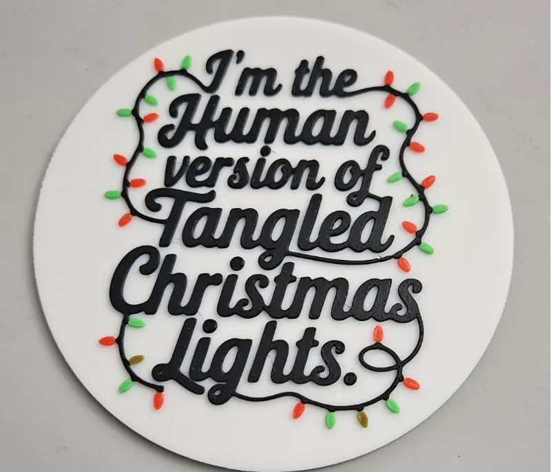 Tangled Christmas Coaster