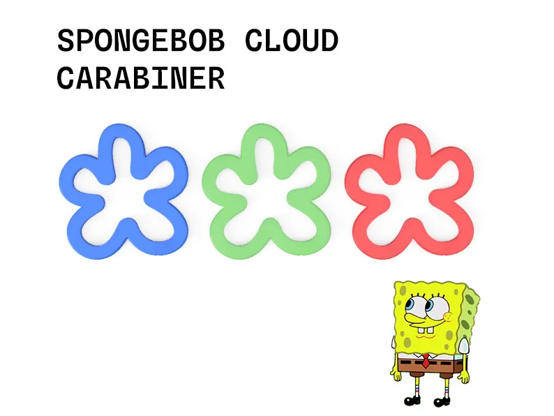 Spongebob cloud carabiner