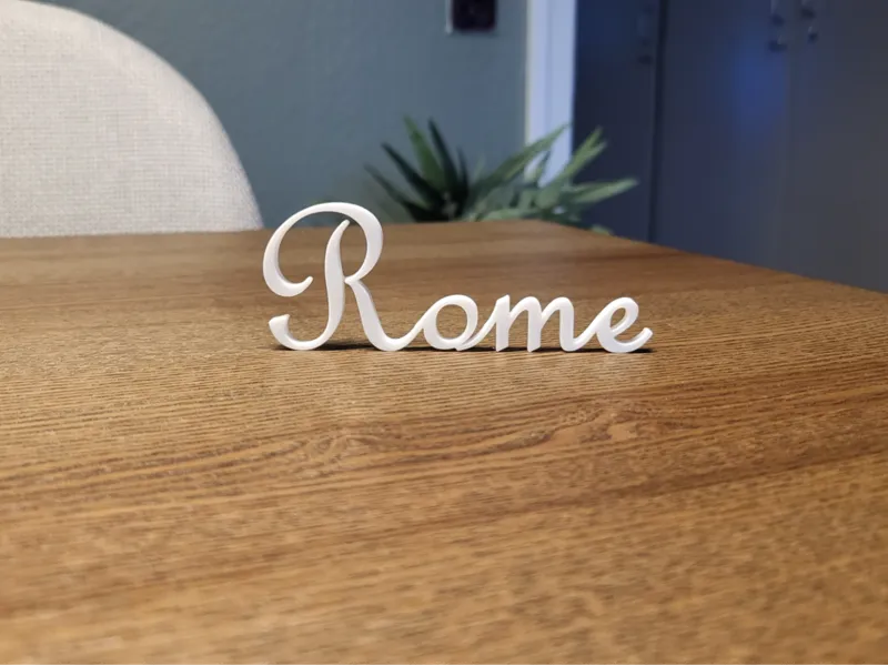 3D Printable City Name Display (Rome)