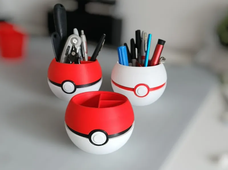 Pokeball desk organiser