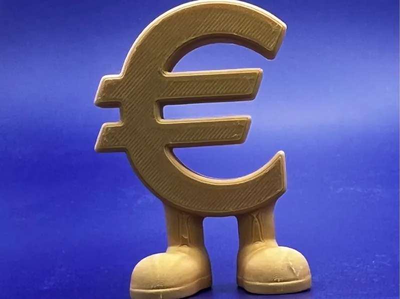 EUR € symbol with legs