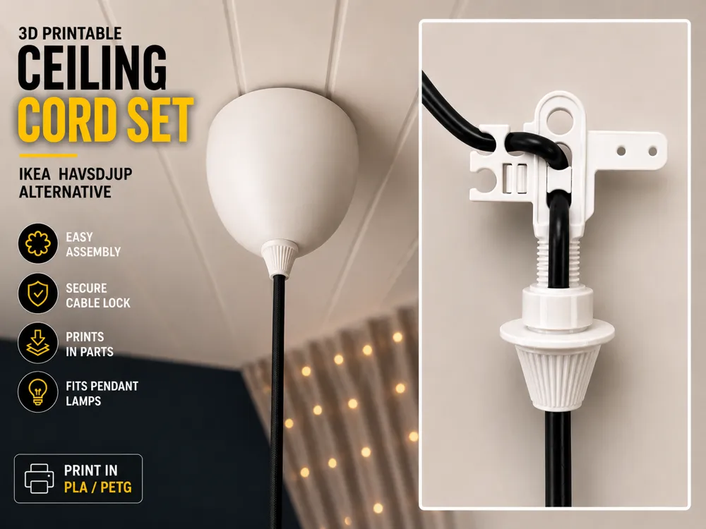 Dije o accesorio de collar: Pendant light suspension kit. Referencia del modelo original.