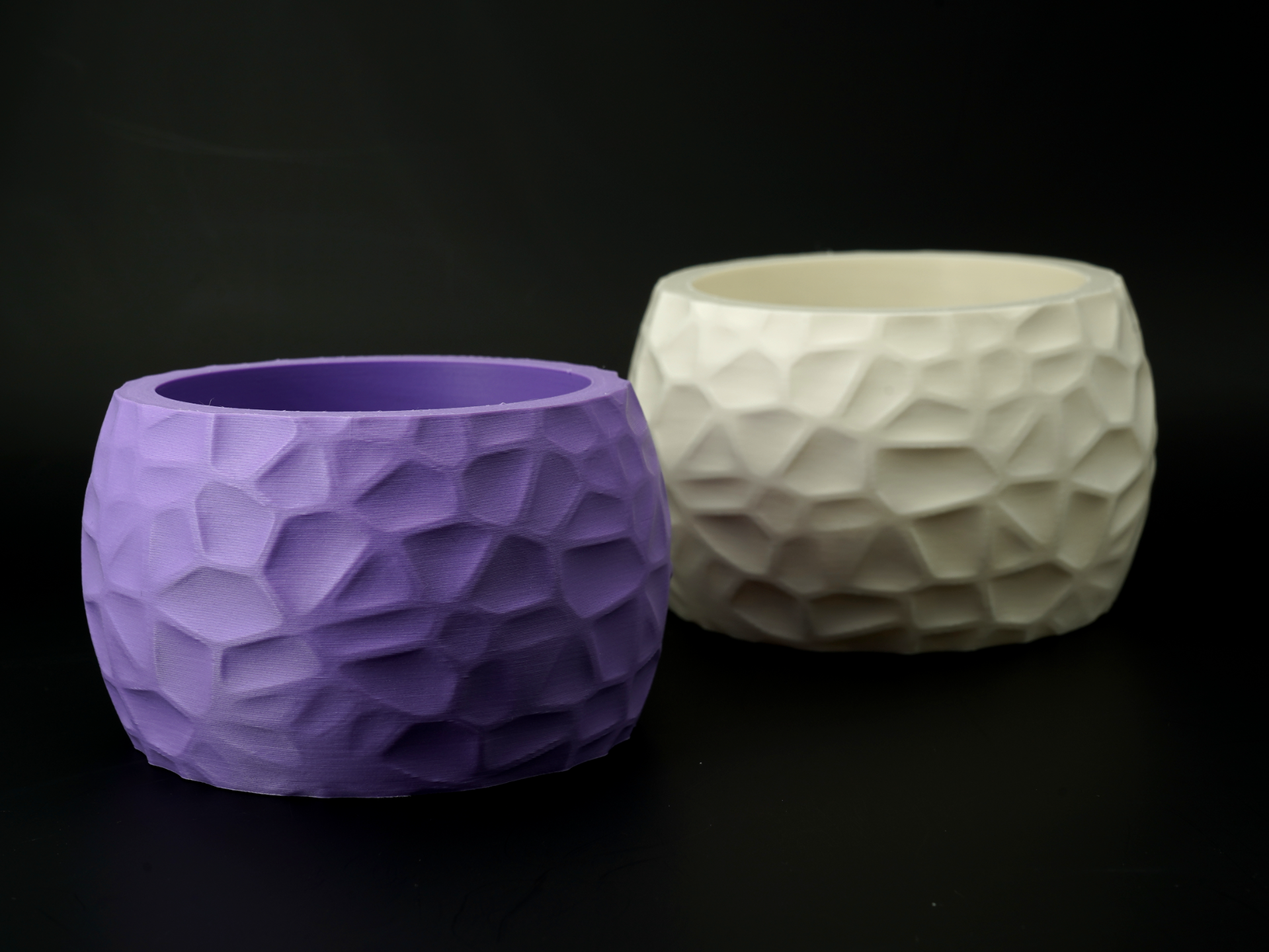 Modern Faceted Planter – Organic Voronoi Style