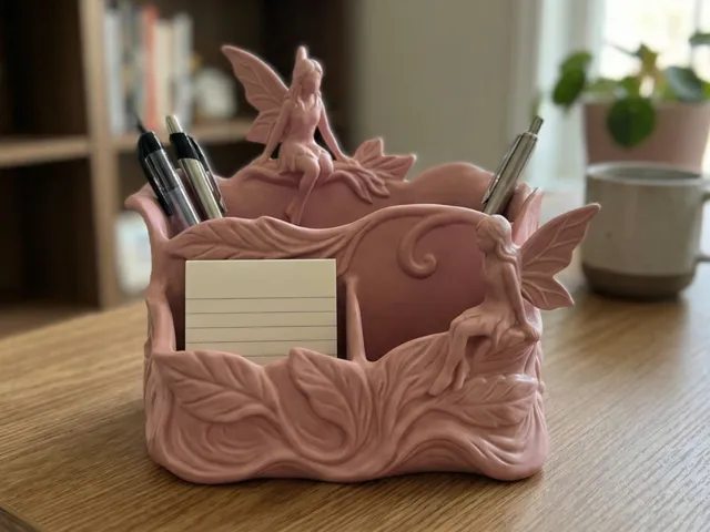 Whimsical Fairy Desk Organizer Caddy Holder