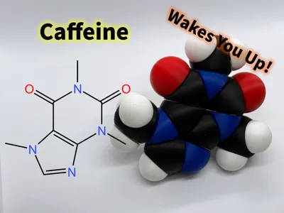 Caffeine molfidget with rotatable bonds