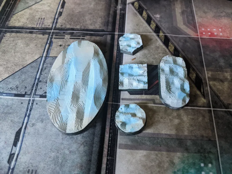 Uneven Terrain Miniature Base Sampler Set