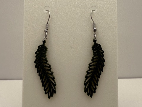 Hanging Fern Silhouette Earrings (9 minute print!)