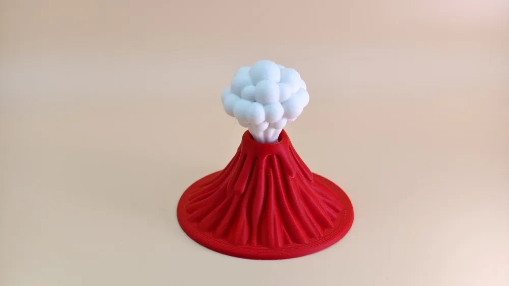 Miniatura 2 do modelo 3D 无需电力的磁悬浮火山喷发解压玩具