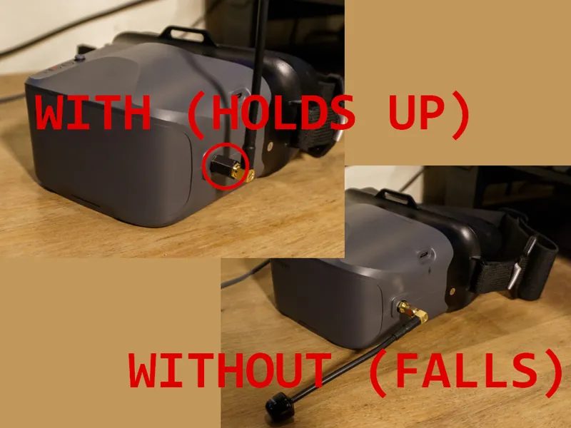 SMA to RP-SMA Antenna Holder for BetaFPV VR04