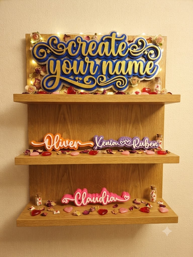 Letrero Nombres Cursivo Personalizados Corazon2 view 2