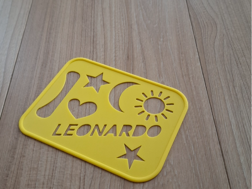 STENCIL PER DISEGNO CON NOME E FORMINE 