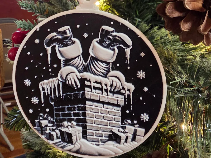 Santa stuck Ornament