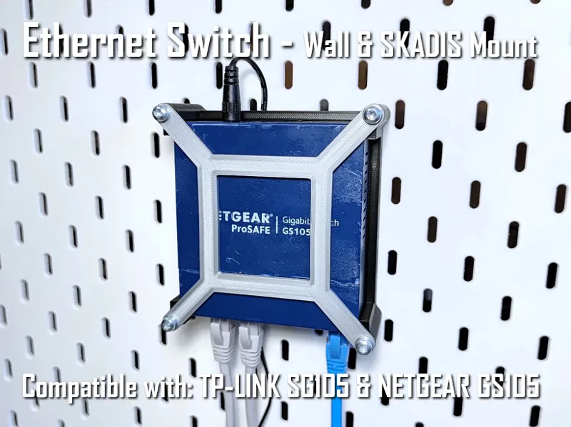Ethernet Switch - Wall & Skadis Mount 