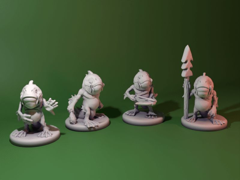 Locathah\Kuo-toa fishmen tribe Dnd miniature