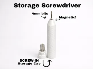 4mm Magnetic Screwdriver with Screw-in Storage Cap