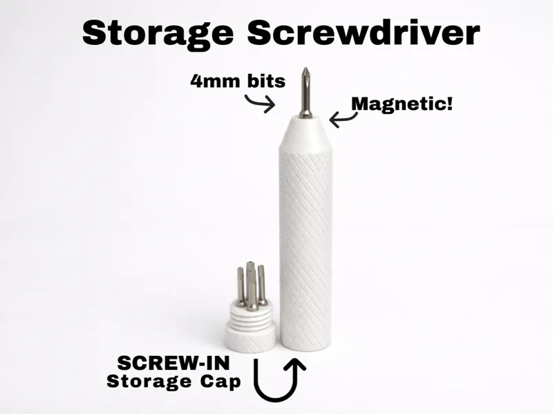 4mm Magnetic Screwdriver with Screw-in Storage Cap